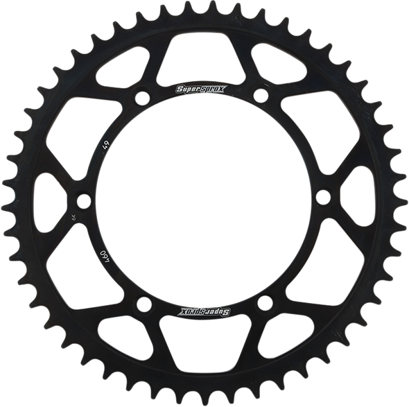 SUPERSPROX Steel Rear Sprocket - 49-Tooth RFE-460-49-BLK