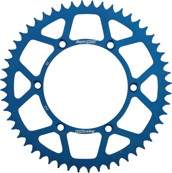 SUPERSPROX Rear Sprocket - Alloy - Blue - 52-Tooth RAL-245-52-BLU