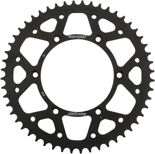 SUPERSPROX Steel Rear Sprocket - 52-Tooth RFE-808-52-BLK