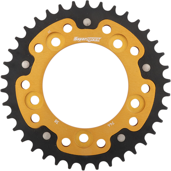 SUPERSPROX Stealth Rear Sprocket - 38-Tooth - Gold - Ducati RST-744-38-GLD
