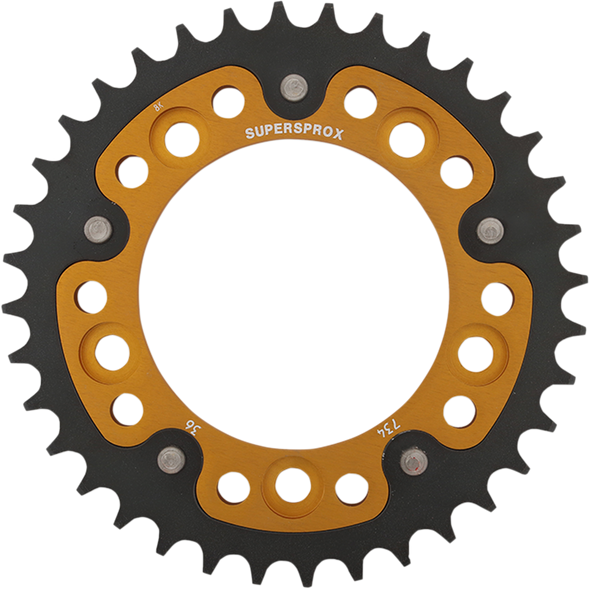 SUPERSPROX Stealth Rear Sprocket - 36-Tooth - Gold - Ducati RST-744-36-GLD