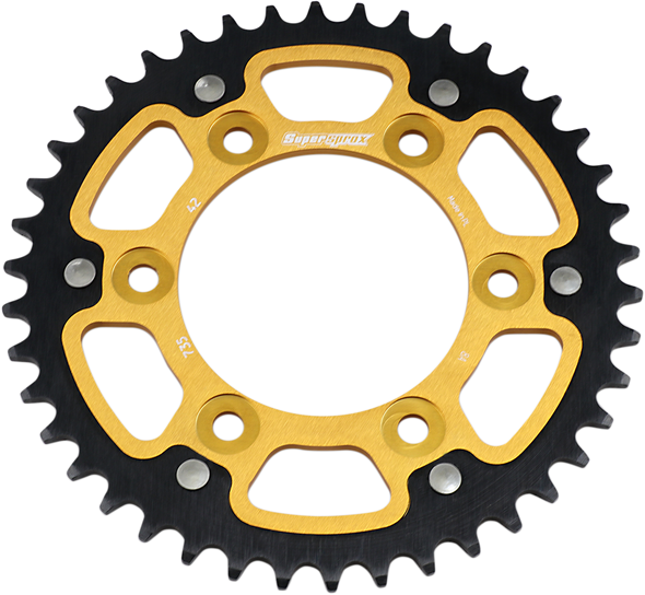 SUPERSPROX Stealth Rear Sprocket - 42-Tooth - Gold - Ducati RST-735-42-GLD