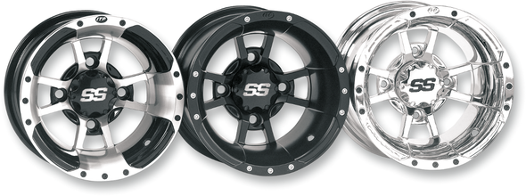 ITP SS Alloy SS112 Sport Wheel - Rear - Black - 10x8 - 4/115 - 3+5 1028337536B