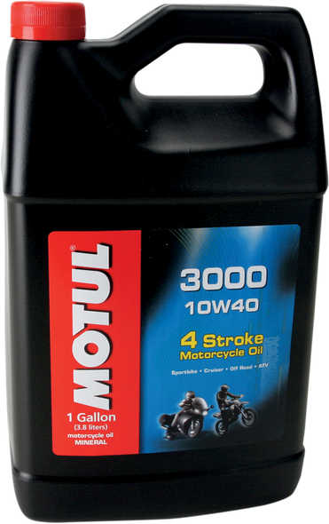 MOTUL 3000 Mineral 4T Engine Oil - 10W-40 - 1 U.S. gal. 107693