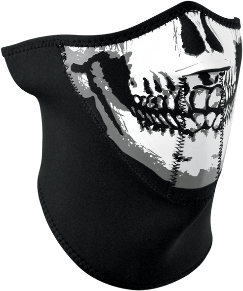 ZAN HEADGEAR 3-Panel Neoprene Half-Face Mask - Skull WNFM002H3