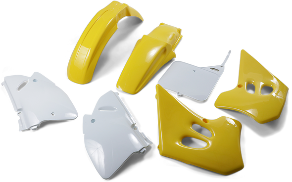 UFO Replacement Body Kit - OEM Yellow/White - Suzuki SUKIT394-999