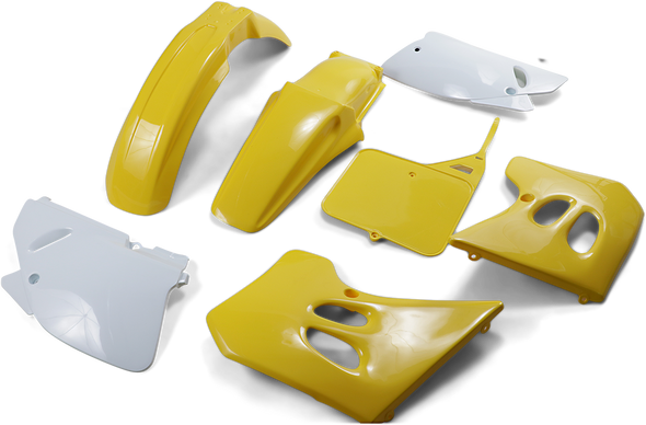 UFO Replacement Body Kit - OEM Yellow/White - Suzuki SUKIT395-999