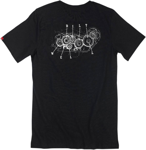 BILTWELL 4-Cam T-Shirt - Black - XL 8102-002-005