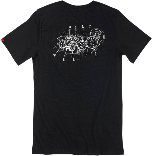 BILTWELL 4-Cam T-Shirt - Black - XL 8102-002-005