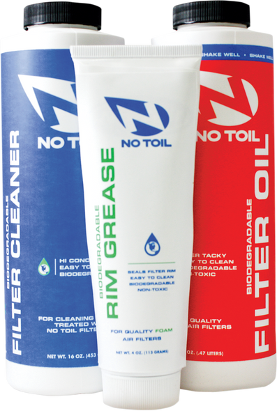 NO TOIL Filter Oil, Cleaner, and Rim Grease Kit NT209