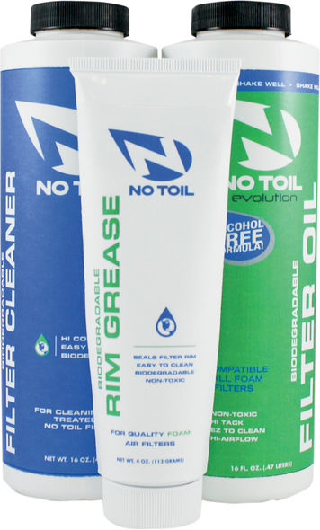 NO TOIL Evolution Filter Oil, Cleaner, and Rim Grease Kit EV109