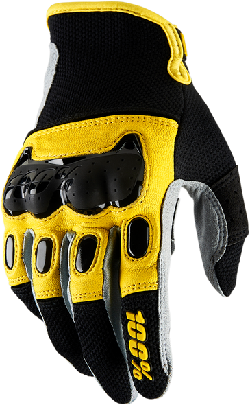 100% Derestricted Gloves - Black/Yellow - XL 10007-014-13