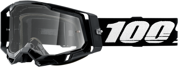 100% Racecraft 2 Goggles - Black - Clear 50009-00001