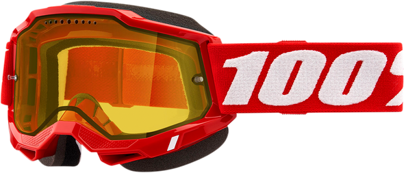 100% Accuri 2 Snow Goggles - Red - Yellow 50021-00005