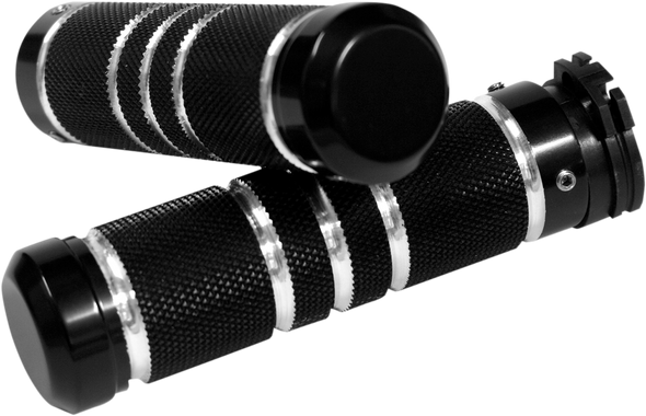 ACCUTRONIX Grips - Knurled - Grooved - Black GR100-KGN