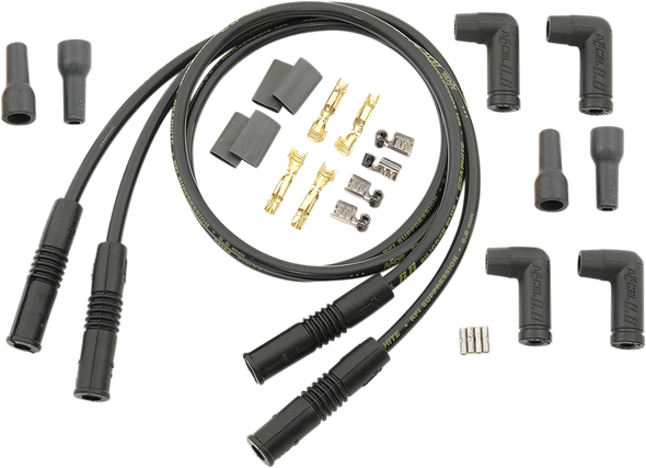 ACCEL 8.8 mm Universal Spark Plug Wires (4) - Variangle - Black 173084K