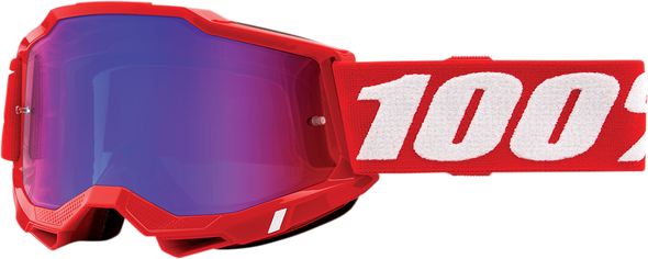 100% Accuri 2 Goggles - Red - Red/Blue Mirror 50014-00005