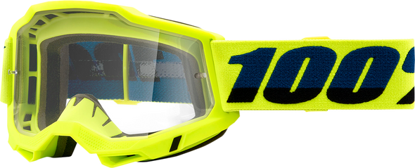 100% Accuri 2 OTG Goggles - Fluo Yellow - Clear 50018-00003