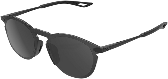 100% Legere Sunglasses - Round - Black - Smoke 61040-001-57