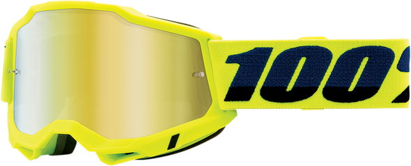 100% Accuri 2 Goggles - Fluo Yellow - Gold Mirror 50014-00003