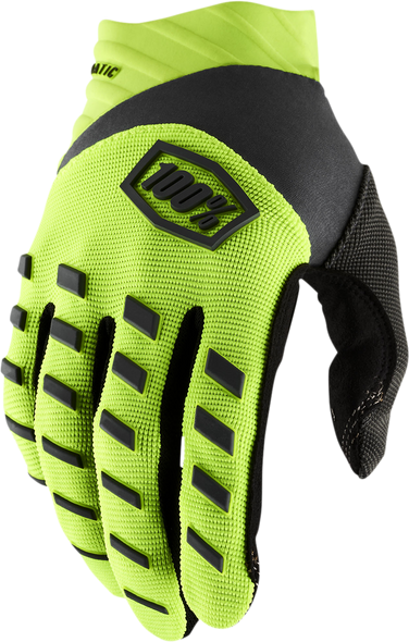 100% Airmatic Gloves - Fluorescent Yellow/Black - XL 10000-00013