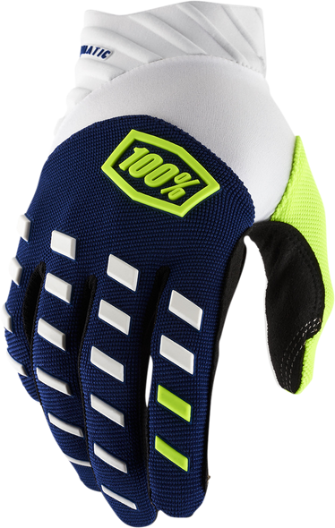 100% Airmatic Gloves - Navy/White - Small 10000-00015