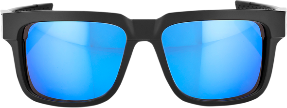 100% Type-S Sunglasses - Black - Blue Mirror 61032-019-75