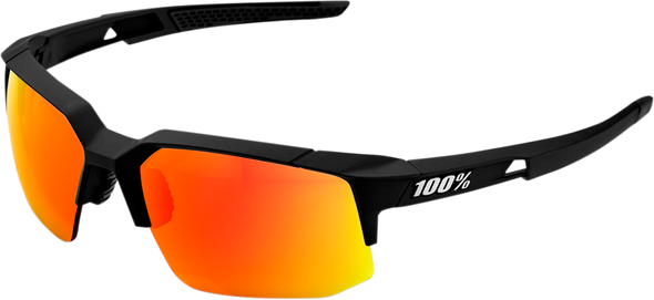 100% Speedcoupe Sunglasses - Black - Red Mirror 61031-100-43