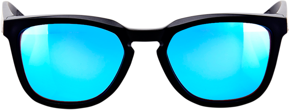 100% Hudson Sunglasses - Black - Blue Mirror 61028-019-75