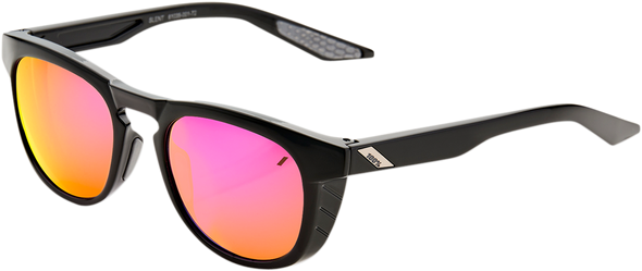 100% Slent Sunglasses - Black - Purple Mirror 61035-001-72