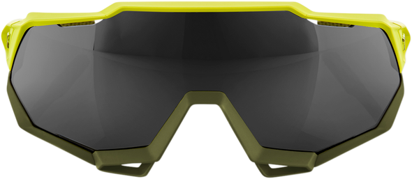 100% Speedtrap Sunglasses - Yellow - Black Mirror Lens 61023-004-61