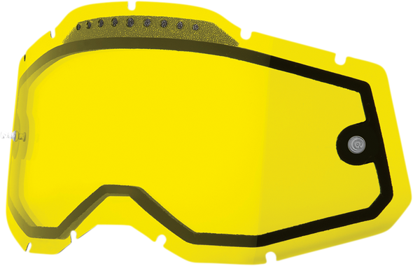 100% Accuri 2/Racecraft 2/Strata 2 Dual Lens - Vented - Yellow 59082-00003