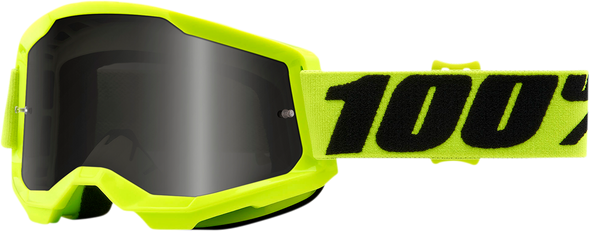 100% Strata 2 Sand Goggles - Yellow - Smoke 50030-00002