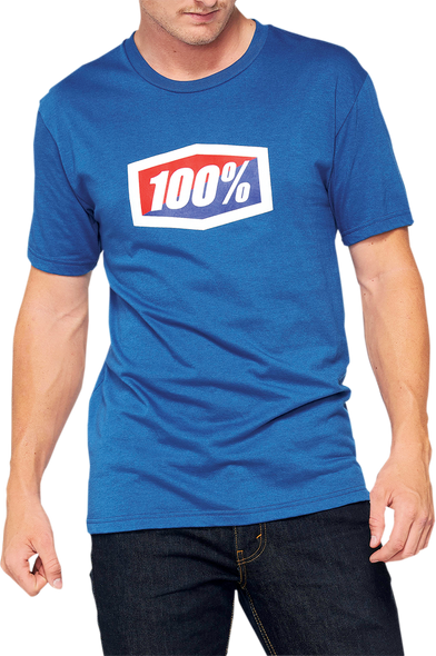 100% Official T-Shirt - Blue - Medium 32017-002-11