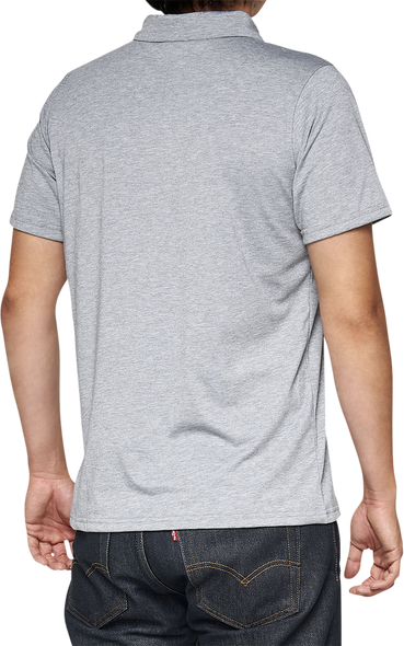 100% Corpo Polo Shirt - Heather Gray/White - 2XL 35019-252-14