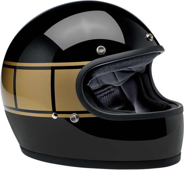 BILTWELL Gringo Helmet - Gloss Black Holeshot - 2XL 1002-527-106