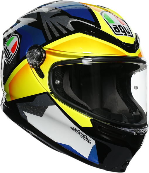 AGV K6 Helmet - Joan - Black/Blue/Yellow - Large 216301O2MY01209