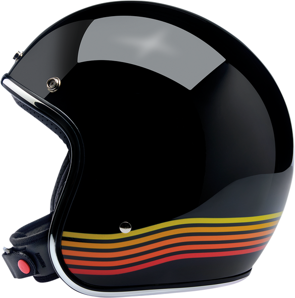 BILTWELL Bonanza Helmet - Gloss Black Spectrum - XL 1001-536-205