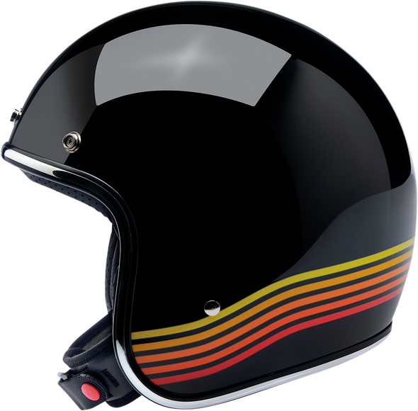 BILTWELL Bonanza Helmet - Gloss Black Spectrum - XL 1001-536-205