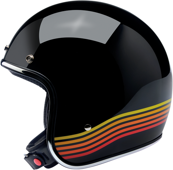 BILTWELL Bonanza Helmet - Gloss Black Spectrum - 2XL 1001-536-206