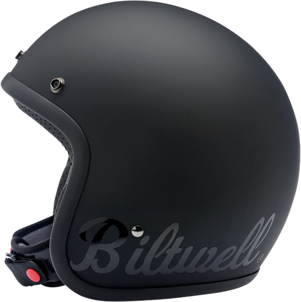 BILTWELL Bonanza Helmet - Flat Black Factory - Small 1001-638-202