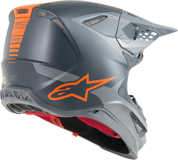 ALPINESTARS Supertech M10 Helmet - MIPS - Anthracite/Gray/Orange Fluo - 2XL 8300419-1441-2X