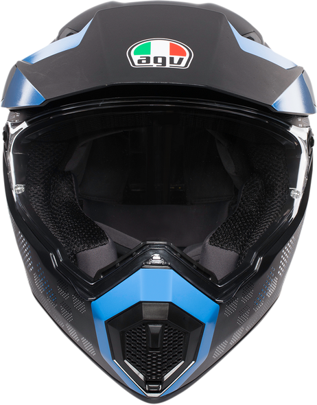 AGV AX9 Helmet - Matte Black/Cyan - ML 7631O2LY006008