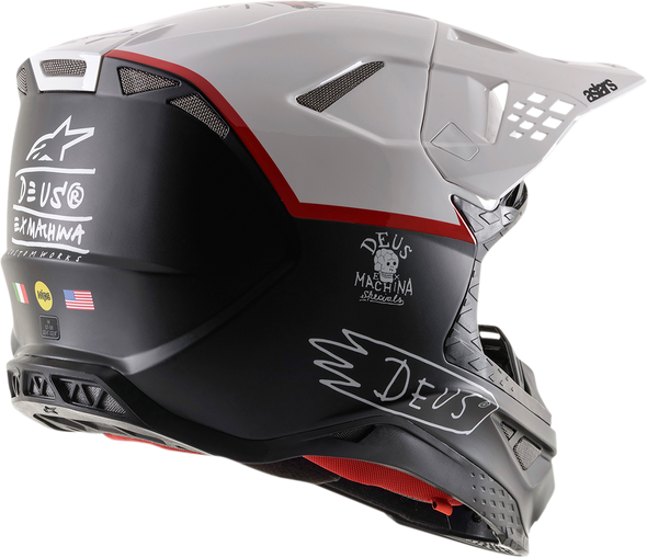 ALPINESTARS Supertech M8 Helmet - Deus Ex Machina - MIPS - Black/White/Red - XL 8302120-1203-XL