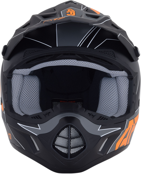 Afx Fx-17 Helmet Aced Matte Black/Orange 2Xl 0110-6508 - J J 