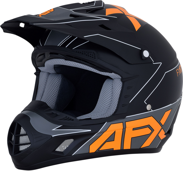 AFX FX-17 Helmet - Aced - Matte Black/Orange - Large 0110-6506