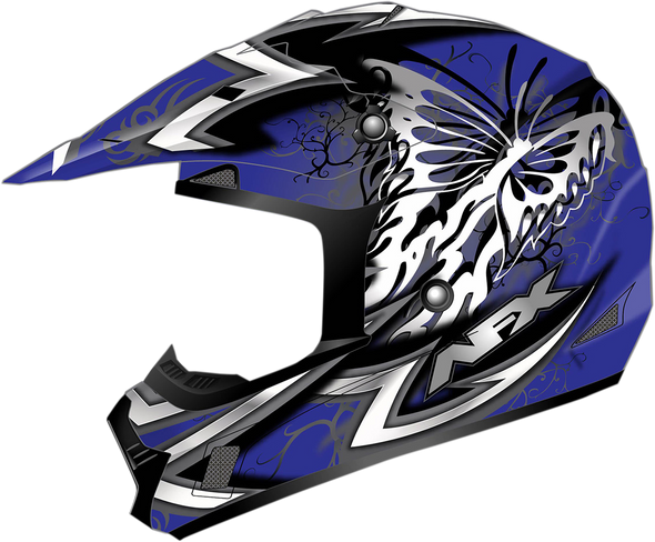 AFX FX-17 Helmet - Butterfly - Matte Blue - XL 0110-7125