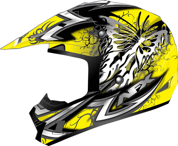 AFX FX-17 Helmet - Butterfly - Matte Yellow - Large 0110-7134