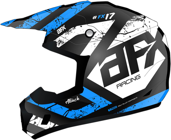 AFX FX-17 Helmet - Attack - Matte Blue/Black - Medium 0110-7162