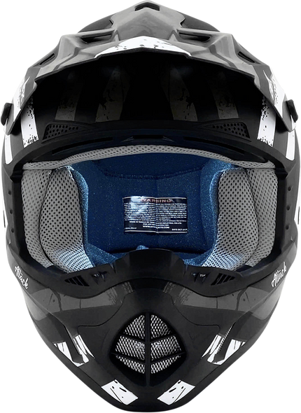 AFX FX-17 Helmet - Attack - Matte Black/Silver - 4XL 0110-7638